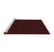 Sideview of Machine Washable Transitional Chocolate Brown Rug, wshpat468rd