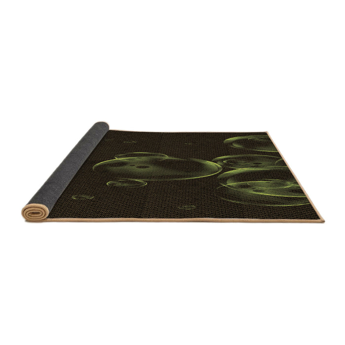 Thickness of Patterned Milk Chocolate Brown Rug, pat469brn