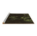 Sideview of Machine Washable Transitional Chocolate Brown Rug, wshpat469brn