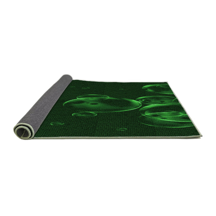 Thickness of Patterned Green Rug, pat469grn