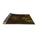 Thickness of Patterned Dark Bronze Brown Rug, pat469org