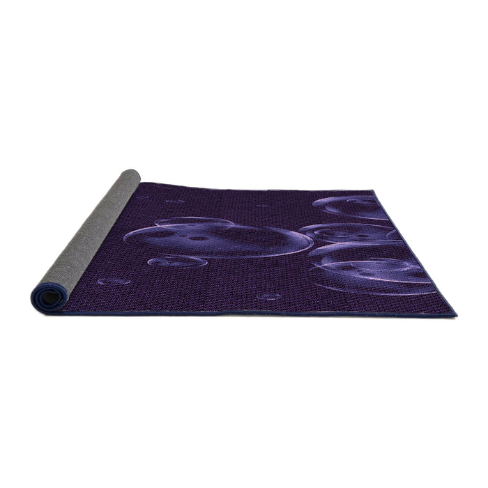 Thickness of Patterned Purple Rug, pat469pur