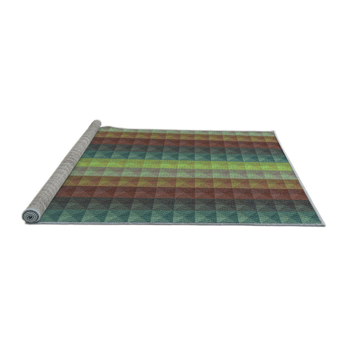 Machine Washable Transitional Green Rug in a Bedroom, wshpat47lblu