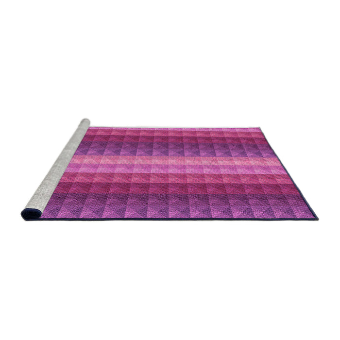 Machine Washable Transitional Medium Violet Red Pink Rug in a Bedroom, wshpat47pur