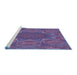 Sideview of Machine Washable Transitional Purple Rug, wshpat470blu