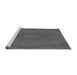 Sideview of Machine Washable Transitional Gray Rug, wshpat470gry