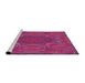 Sideview of Machine Washable Transitional Neon Pink Rug, wshpat470pur