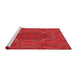 Sideview of Machine Washable Transitional Red Rug, wshpat470rd
