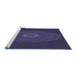 Sideview of Machine Washable Transitional Deep Periwinkle Purple Rug, wshpat472blu