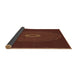 Thickness of Patterned Mahogany Brown Rug, pat472brn