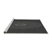 Sideview of Machine Washable Transitional Charcoal Black Rug, wshpat472gry