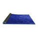 Thickness of Patterned Bright Blue Rug, pat473blu