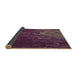 Thickness of Patterned Mauve Taupe Purple Rug, pat473brn