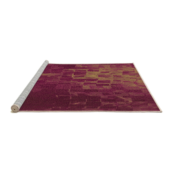 Sideview of Machine Washable Transitional Red Rug, wshpat473org
