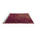 Sideview of Machine Washable Transitional Red Rug, wshpat473org