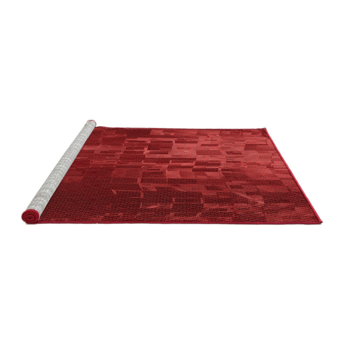 Sideview of Machine Washable Transitional Red Rug, wshpat473rd