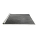 Sideview of Machine Washable Transitional Gunmetal Gray Rug, wshpat474gry