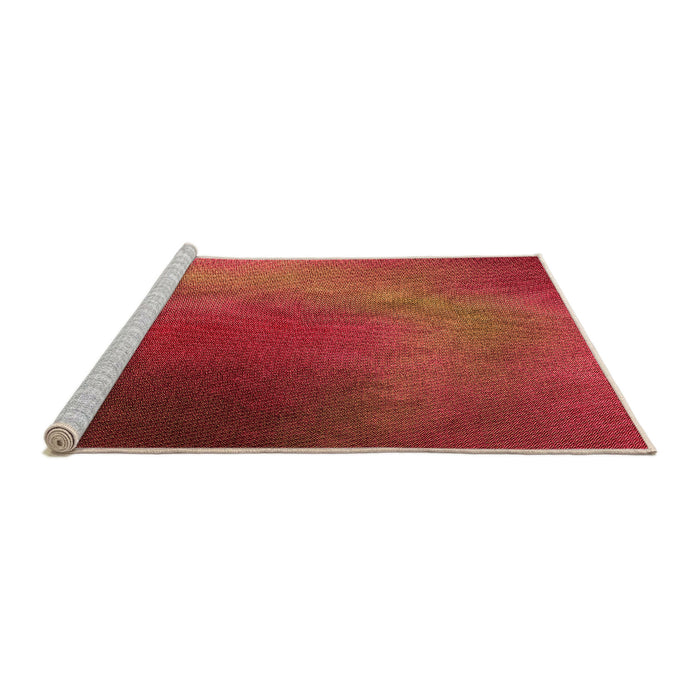 Sideview of Machine Washable Transitional Red Rug, wshpat474org
