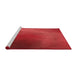 Sideview of Machine Washable Transitional Red Rug, wshpat474rd