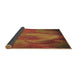 Thickness of Patterned Tomato Red Rug, pat475brn