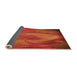 Thickness of Patterned Neon Orange Rug, pat475org
