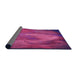 Thickness of Patterned Neon Pink Rug, pat475pur