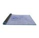 Thickness of Patterned Lavender Blue Rug, pat476blu