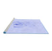 Sideview of Machine Washable Transitional Lavender Blue Rug, wshpat476blu