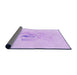 Thickness of Patterned Violet Purple Rug, pat476pur