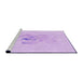 Sideview of Machine Washable Transitional Violet Purple Rug, wshpat476pur