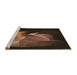 Sideview of Machine Washable Transitional Sienna Brown Rug, wshpat477brn