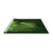 Sideview of Machine Washable Transitional Dark Lime Green Rug, wshpat477grn