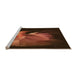 Sideview of Machine Washable Transitional Mahogany Brown Rug, wshpat477org