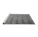 Sideview of Machine Washable Transitional Ash Gray Rug, wshpat478gry