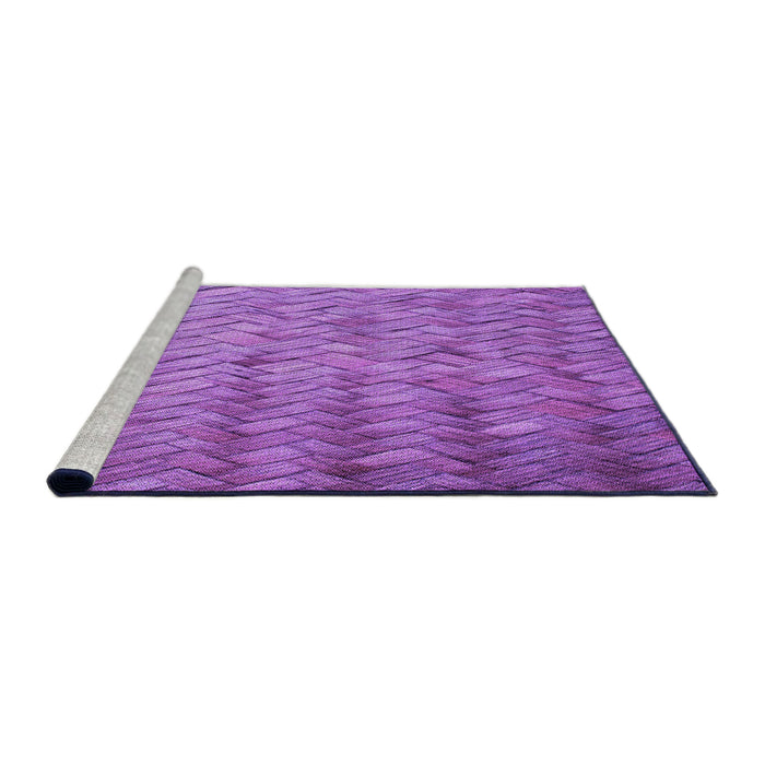 Sideview of Machine Washable Transitional Purple Rug, wshpat478pur