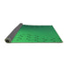 Thickness of Patterned Neon Green Rug, pat479grn