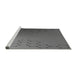 Sideview of Machine Washable Transitional Gunmetal Gray Rug, wshpat479gry