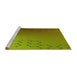 Sideview of Machine Washable Transitional Pistachio Green Rug, wshpat479yw