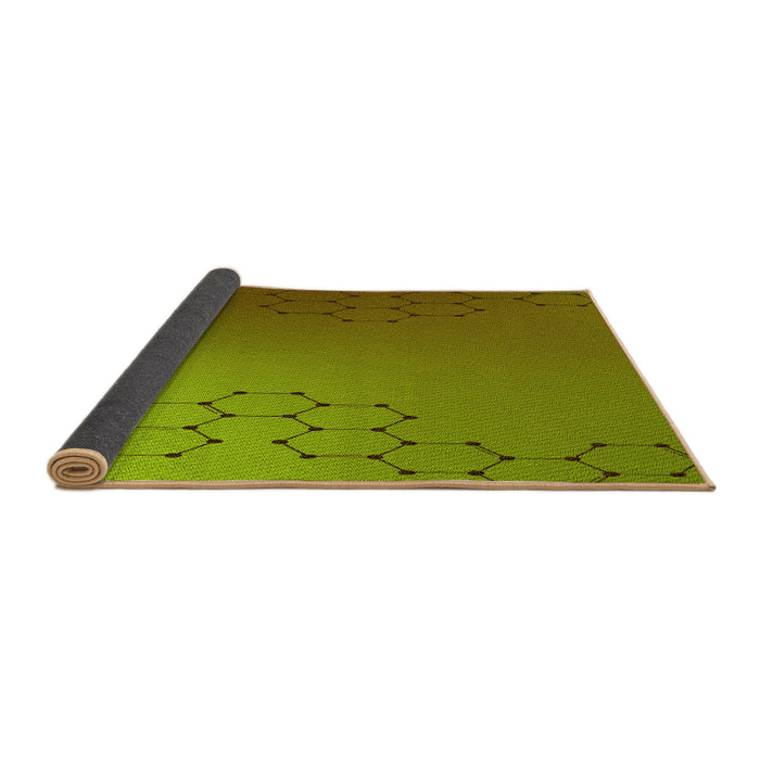 Thickness of Patterned Pistachio Green Rug, pat479yw