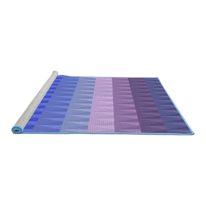 Machine Washable Transitional Purple Rug in a Bedroom, wshpat48blu