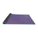 Thickness of Patterned Purple Violet Purple Rug, pat480blu