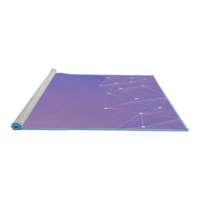 Sideview of Machine Washable Transitional Purple Violet Purple Rug, wshpat480blu