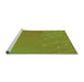 Sideview of Machine Washable Transitional Pistachio Green Rug, wshpat480grn