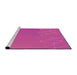 Sideview of Machine Washable Transitional Deep Pink Rug, wshpat480pur