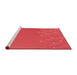 Sideview of Machine Washable Transitional Red Rug, wshpat480rd