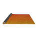 Thickness of Patterned Neon Orange Rug, pat481yw