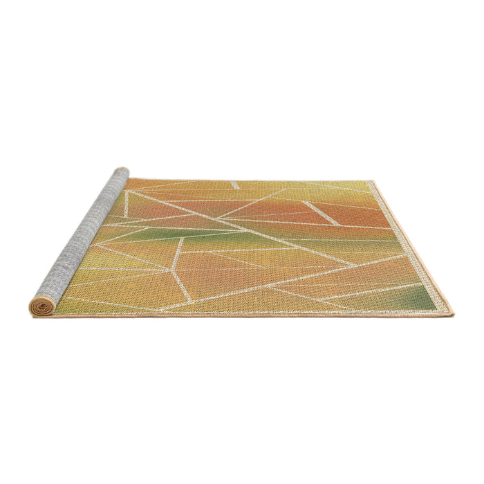 Sideview of Machine Washable Transitional Orange Rug, wshpat482brn