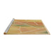 Sideview of Machine Washable Transitional Orange Rug, wshpat482brn