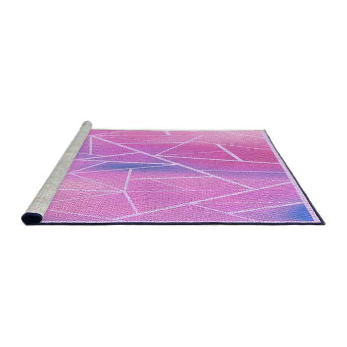 Sideview of Machine Washable Transitional Violet Purple Rug, wshpat482pur