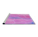 Sideview of Machine Washable Transitional Violet Purple Rug, wshpat482pur